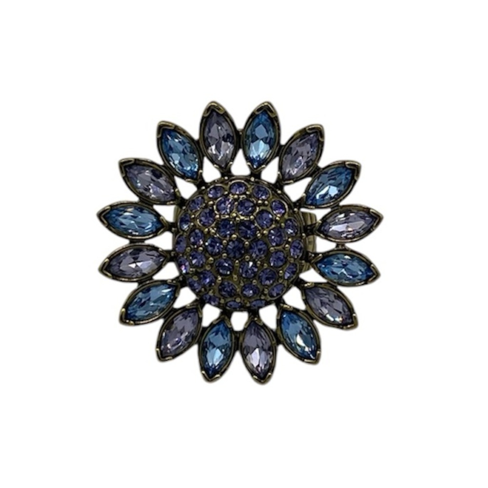 HEIDI DAUS Blue Purple Floral DAISY Ring 7